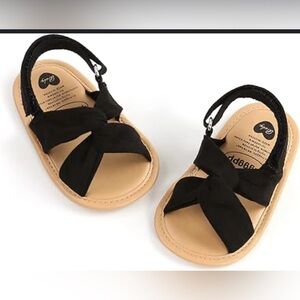 Myggpp Black and Tan Kids Sandals